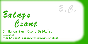 balazs csont business card